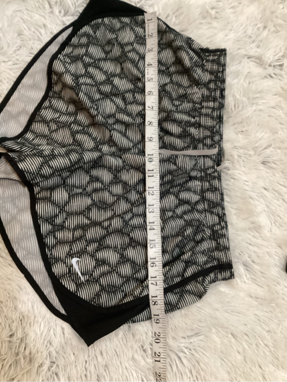 Nike Dri-FIT Running Shorts Black White Pattern Women’s Size Medium - Picture 11 of 14